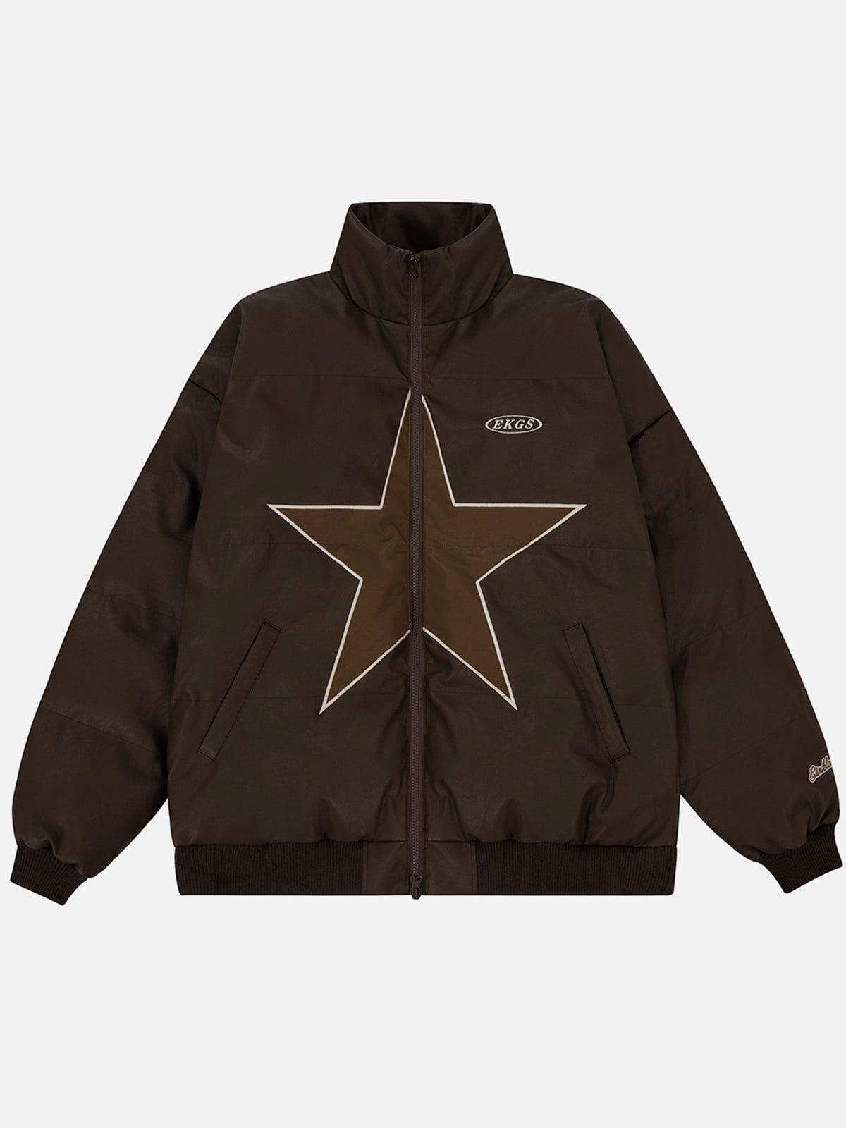 Concert Outfit Star PU Winter Coat Concert Outfit Star PU Winter Coat