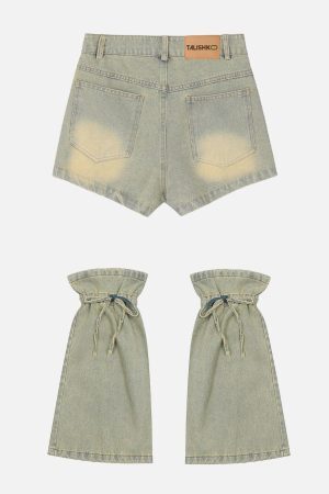 Concert Outfit Star Rivet Leg Sleeves Jorts