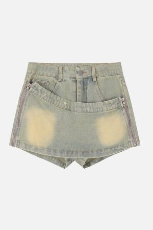 Concert Outfit Star Rivet Leg Sleeves Jorts