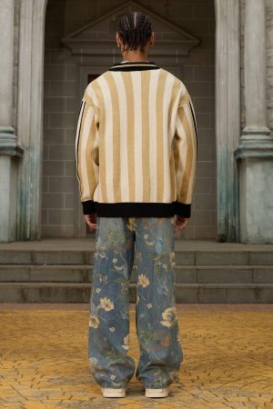 Concert Outfit Star Rugby Striped Sweater