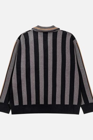 Concert Outfit Star Rugby Striped Sweater