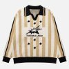 Concert Outfit Star Rugby Striped Sweater