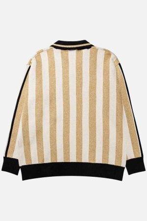 Concert Outfit Star Rugby Striped Sweater