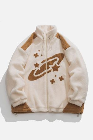 Concert Outfit Star Sky Sherpa Coat