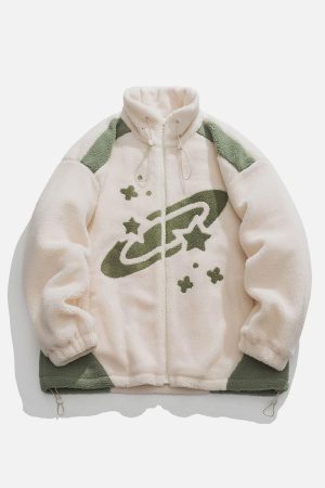 Concert Outfit Star Sky Sherpa Coat