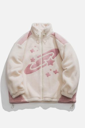 Concert Outfit Star Sky Sherpa Coat