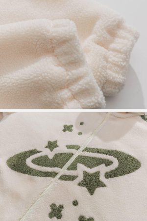 Concert Outfit Star Sky Sherpa Coat