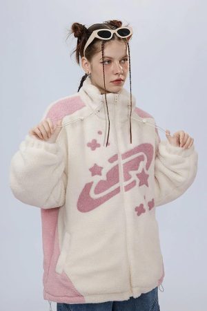 Concert Outfit Star Sky Sherpa Coat