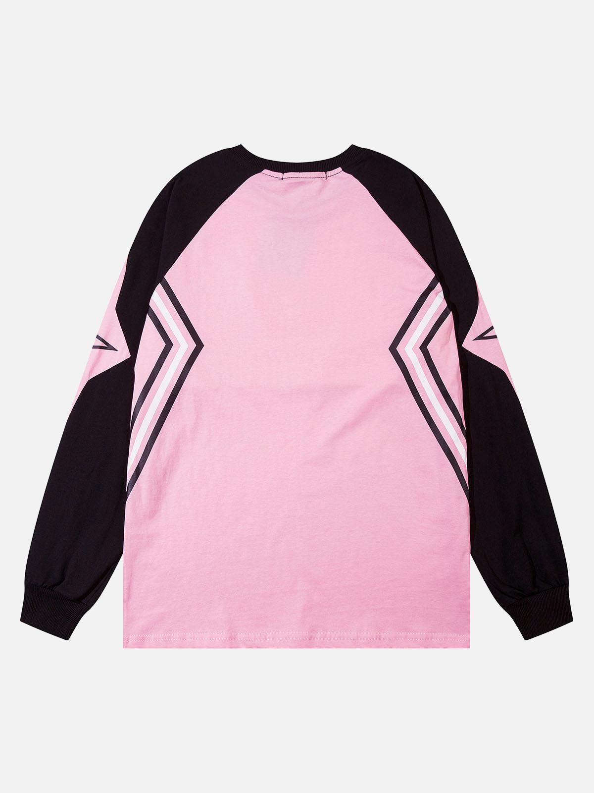 Concert Outfit Star Stitched Studded Long Sleeve T-Shirt Concert Outfit Star Stitched Studded Long Sleeve T-Shirt