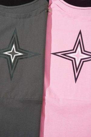 Concert Outfit Star Stitched Studded Long Sleeve T-Shirt