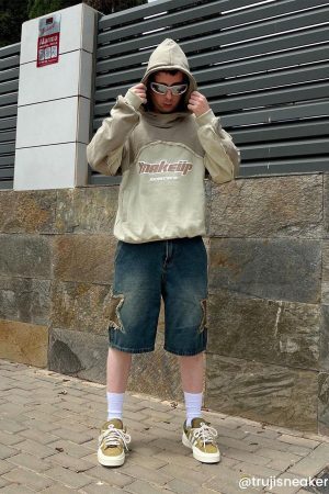 Concert Outfit Star Tassel Patch Gradient Jorts