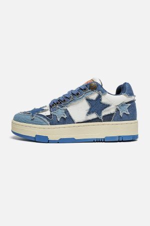Concert Outfit Stars Casual All-Match Denim Skate Shoes