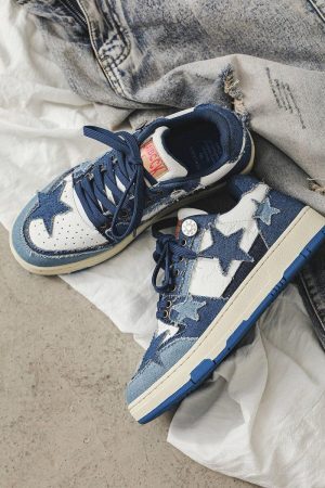 Concert Outfit Stars Casual All-Match Denim Skate Shoes