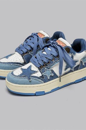 Concert Outfit Stars Casual All-Match Denim Skate Shoes