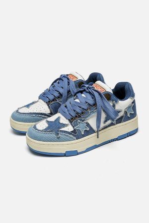 Concert Outfit Stars Casual All-Match Denim Skate Shoes