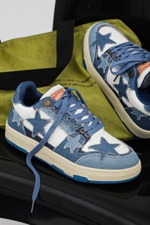 Concert Outfit Stars Casual All-Match Denim Skate Shoes