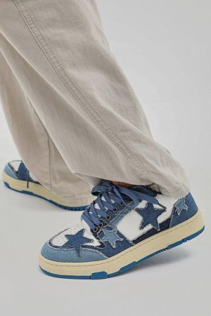 Concert Outfit Stars Casual All-Match Denim Skate Shoes