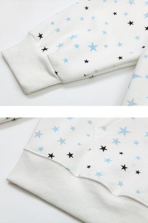 Concert Outfit Stars Full Print Zip-Up Hoodie