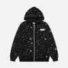 Concert Outfit Stars Full Print Zip-Up Hoodie
