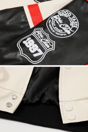 Concert Outfit Stitching Color Motorcycle Jacket