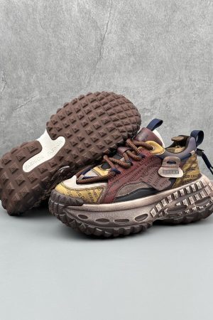 Concert Outfit Stitching Letter Tire Sole Platform Sneakers