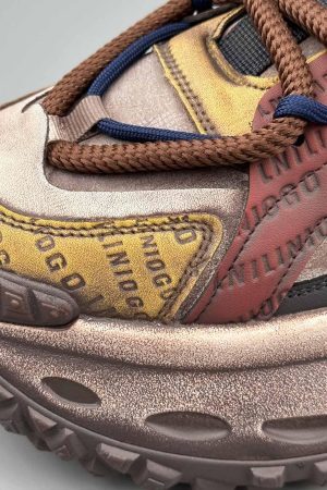 Concert Outfit Stitching Letter Tire Sole Platform Sneakers