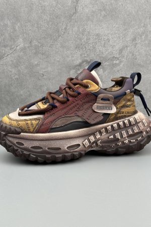 Concert Outfit Stitching Letter Tire Sole Platform Sneakers