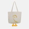 Concert Outfit Straw Hat Duck Canvas Bag