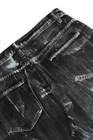 Concert Outfit Street Batik Deconstructed Split Jeans