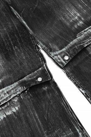 Concert Outfit Street Batik Deconstructed Split Jeans