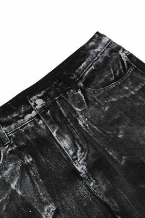 Concert Outfit Street Batik Deconstructed Split Jeans