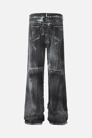 Concert Outfit Street Batik Deconstructed Split Jeans