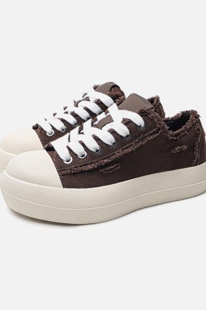 Concert Outfit Street Beard Split Hole Sneakers