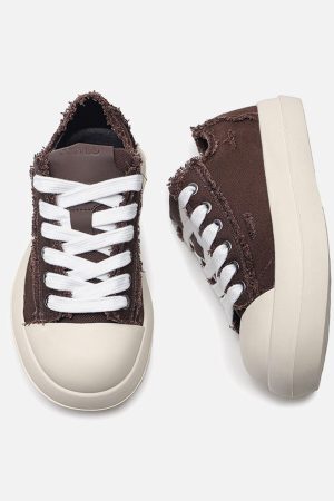 Concert Outfit Street Beard Split Hole Sneakers