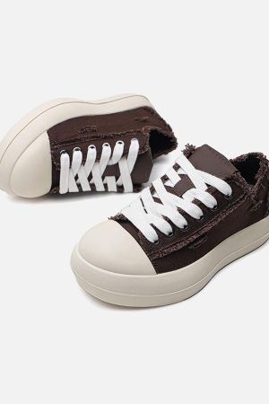 Concert Outfit Street Beard Split Hole Sneakers