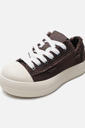 Concert Outfit Street Beard Split Hole Sneakers