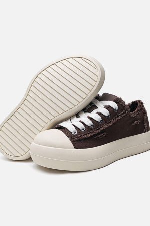 Concert Outfit Street Beard Split Hole Sneakers