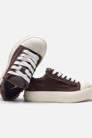 Concert Outfit Street Beard Split Hole Sneakers