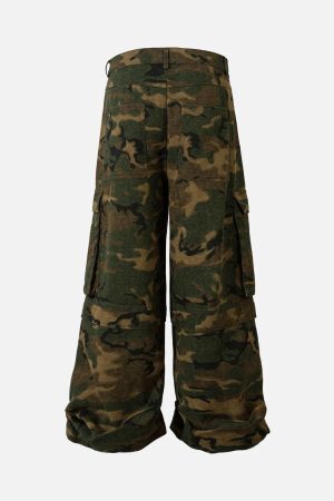Concert Outfit Street Camouflage Multi Pocket Cargo Pants