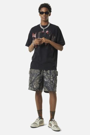 Concert Outfit Street Contrast Color Embroidered T-Shirt