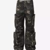 Concert Outfit Street Dark Camouflage Zipper Cargo Pants