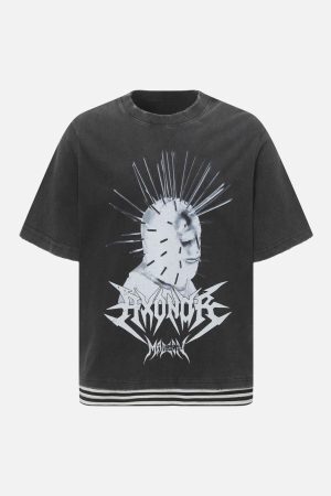 Concert Outfit Street Dark Punk Graphics T-Shirt