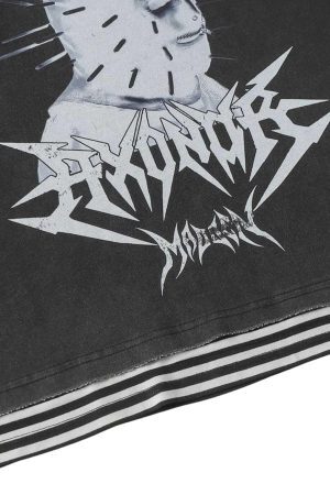 Concert Outfit Street Dark Punk Graphics T-Shirt