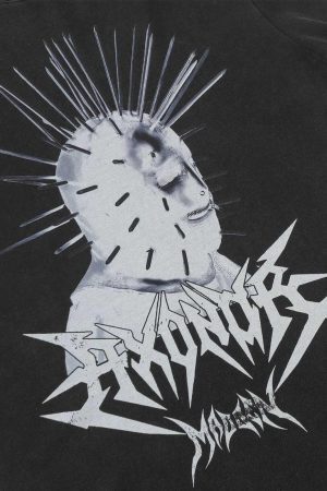 Concert Outfit Street Dark Punk Graphics T-Shirt