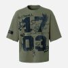 Concert Outfit Street Devil Tire Graffiti T-Shirt
