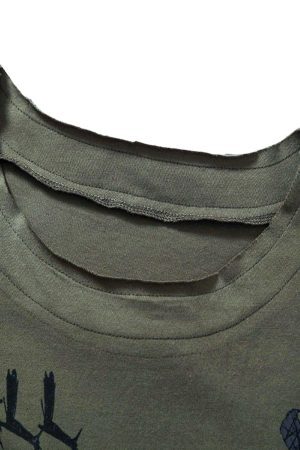 Concert Outfit Street Devil Tire Graffiti T-Shirt