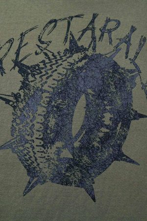 Concert Outfit Street Devil Tire Graffiti T-Shirt