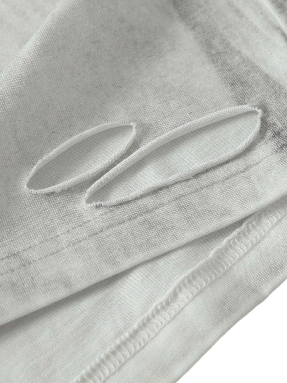 Concert Outfit Street Dirty-Dye Distressed Cut Pocket T-Shirt Concert Outfit Street Dirty-Dye Distressed Cut Pocket T-Shirt