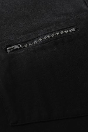 Concert Outfit Street Dirty-Dye Distressed Cut Pocket T-Shirt