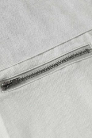 Concert Outfit Street Dirty-Dye Distressed Cut Pocket T-Shirt